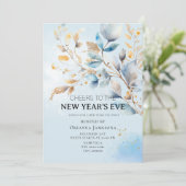 Watercolor New Year's Eve Party  Kaart (Staand voorkant)