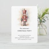 Watercolor Nutcracker Christmas Party  Kaart (Staand voorkant)