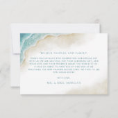 Watercolor Ocean Beach Summer Wedding Bedankkaart (Achterkant)