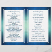 Watercolor Ocean Starfish Beach Wedding Programme (Dos)