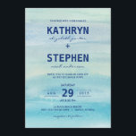 Watercolor Ocean Wedding Invitations<br><div class="desc">Éléments correspondants disponibles. Visitez notre magasin à BERRYBERRYSWEET.COM pour plus d'options. Design © Berry Berry Sweet Designs</div>