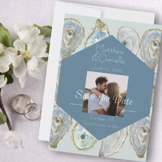 Watercolor Oesters Bruiloft Save The Date