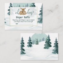 Watercolor Oh Deer Winter Wonderland Luier Raffle