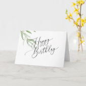 Watercolor Olive Branch Bonne carte d'anniversaire (Fleur jaune)