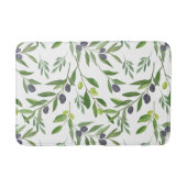 Watercolor Olive Pattern Badmat (Voorkant)