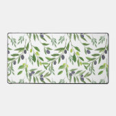 Watercolor Olive Pattern Bureaumat (Voorkant)