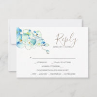 Watercolor Orchid Flower Répondre Cartes RSVP