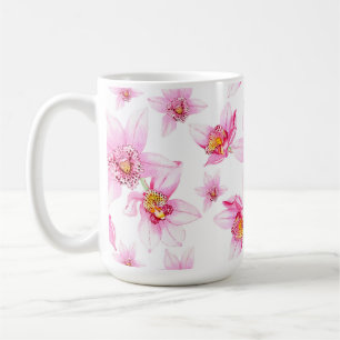 Watercolor Orchideën Ontwerp 15 Koffiemok