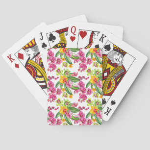 Watercolor Orchideën Ontwerp 18 Pokerkaarten