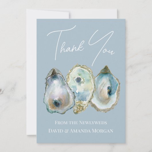 Watercolor Oyster Bedankkaart (Voorkant)