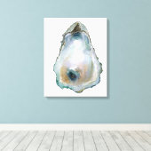Watercolor Oyster  Canvas Afdruk (Insitu (Houten vloer))
