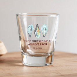 Watercolor Oyster Coastal Seaside Bachelorette Shot Glas