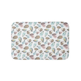 Watercolor Oyster Coastal Seaside Beach Theme Badmat