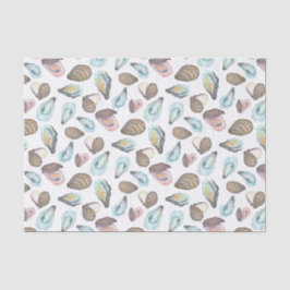 Watercolor Oyster Coastal Seaside Tissuepapier