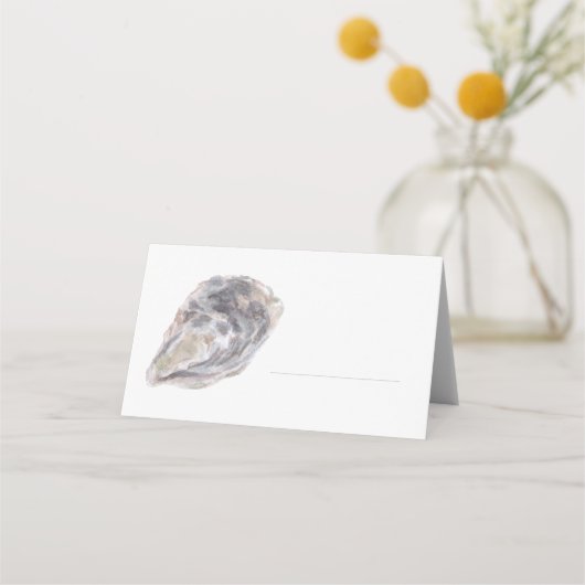 Watercolor Oyster Place Card (Voorkant)