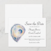 Watercolor Oyster Save the Dates Save The Date (Voorkant / Achterkant)