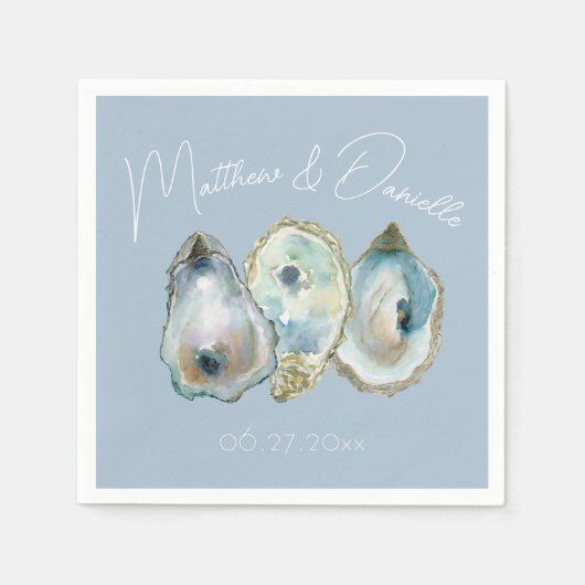 Watercolor Oyster  Servet (Voorkant)
