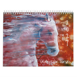 Watercolor Paarden Muurkalender 2027 Kalender