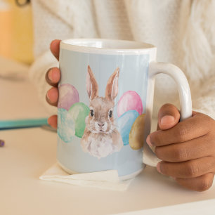 Watercolor Paashaas Konijn met Eieren Koffiemok