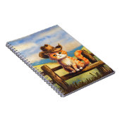 Watercolor Painted Cat Dad Notitieboek (Rechterzijde)