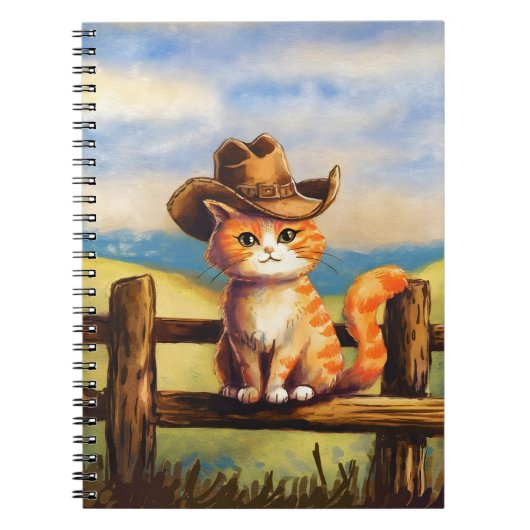 Watercolor Painted Cat Dad Notitieboek (Voorkant)