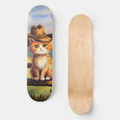 Watercolor Painted Cat Dad Skateboard (Voorkant)