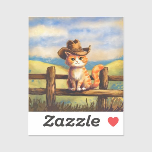 Watercolor Painted Cat Dad Sticker (Vel)