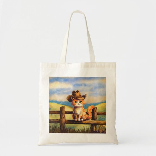 Watercolor painted Cat Dad Tote Bag (Voorkant)