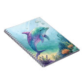 Watercolor painted dolphin notitieboek (Rechterzijde)