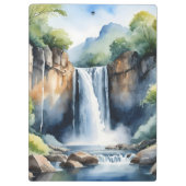 Watercolor painted waterfall klembord (Achterkant)