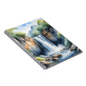 Watercolor painted waterfall notitieboek (Rechterzijde)