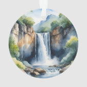 Watercolor painted waterfall ornament (achterkant)