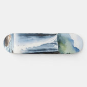 Watercolor painted waterfall skateboard (Horizontaal)
