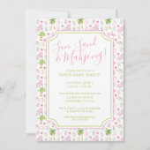 Watercolor Palm Beach Mahjong Party Kaart (Voorkant)