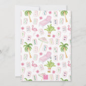 Watercolor Palm Beach Mahjong Party Kaart (Achterkant)