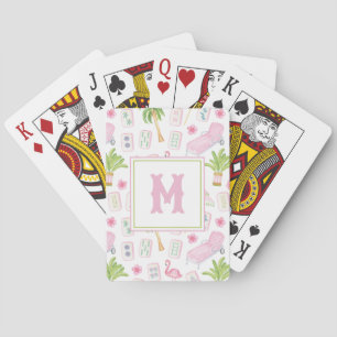Watercolor Palm Beach Mahjong Pokerkaarten