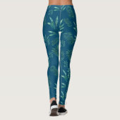 Watercolor Palm Leaves Leggings (Achterkant)