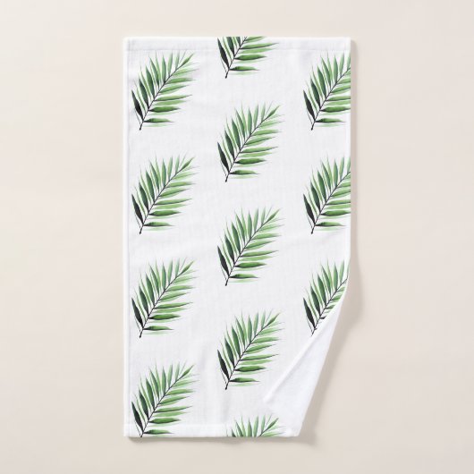 Watercolor Palm Pattern Bad Handdoek (Handdoek)