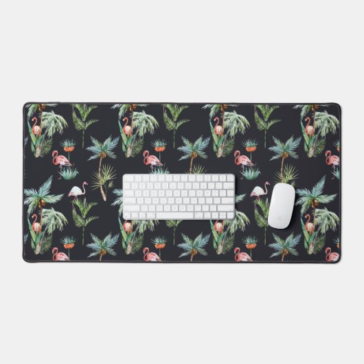 Watercolor Palm Pattern Bureaumat (Keyboard & Muis)