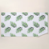 Watercolor Palm Pattern Strandlaken (Voorkant)