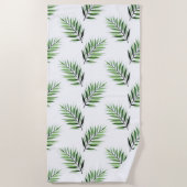 Watercolor Palm Pattern Strandlaken (Voorkant)