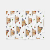 Watercolor Pancakes Berries Breakfast Brunch Fleece Deken (Voorkant (Horizontaal))