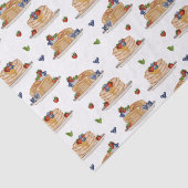 Watercolor Pancakes Berries Breakfast Brunch Tissuepapier (Detail)