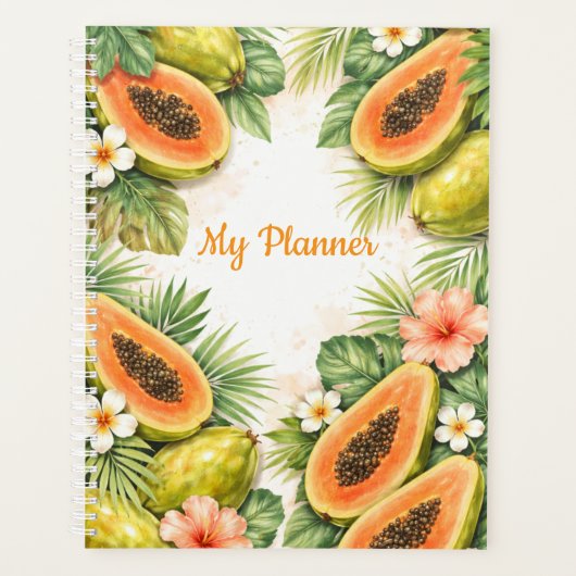 Watercolor Papaya Planner (Devant)