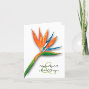 Watercolor Paradijsvogel Bedankkaart