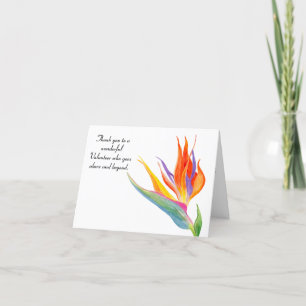 Watercolor Paradijsvogel Bedankt Vrijwilliger