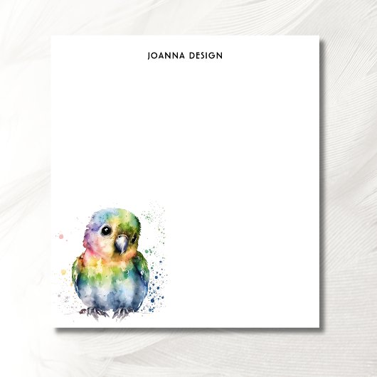 Watercolor Parrot Sophisticated Notepad Notitieblok