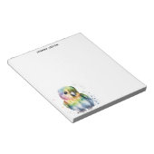 Watercolor Parrot Sophisticated Notepad Notitieblok (Schuin)
