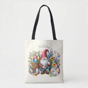 Watercolor Pasen Kabouter Gepersonaliseerd Draagtas