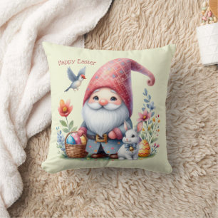 Watercolor Pasen Kabouter Gepersonaliseerd Kussen